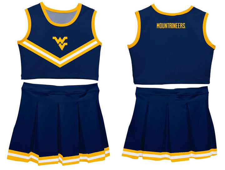 West Virginia Mountaineers Blue Sleeveless Cheerleader Set