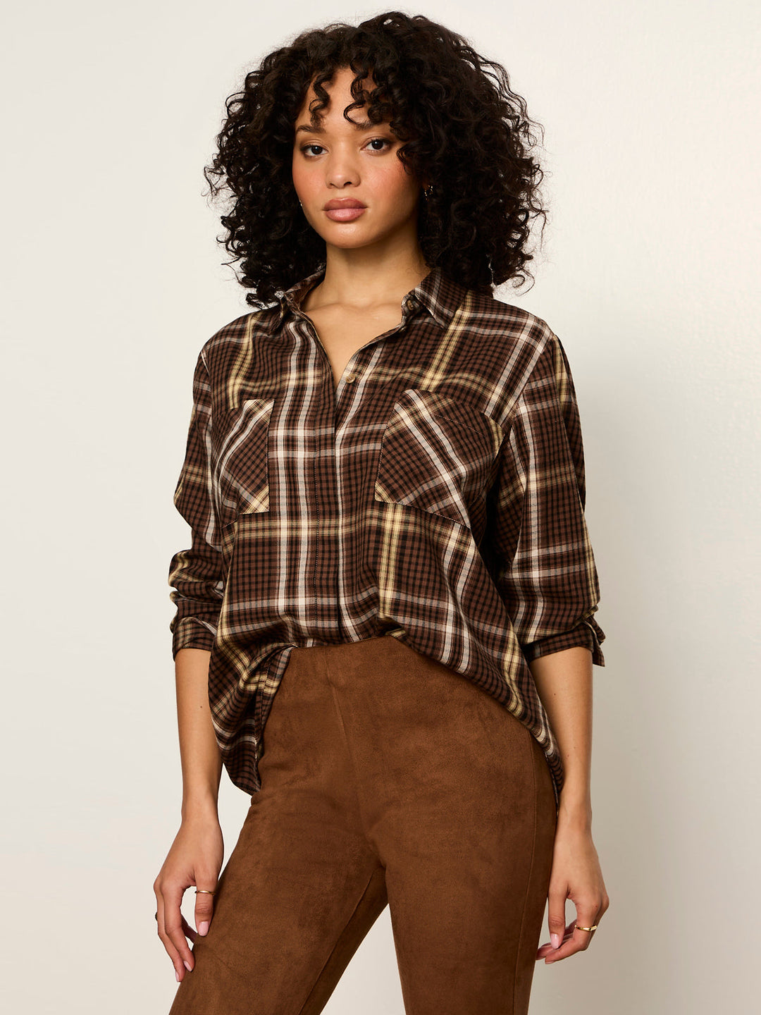 CITY PLAID SHIRT | BURNT COCOA