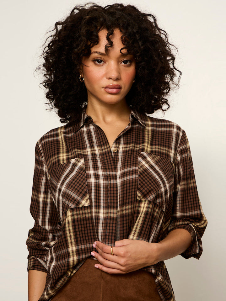 CITY PLAID SHIRT | BURNT COCOA