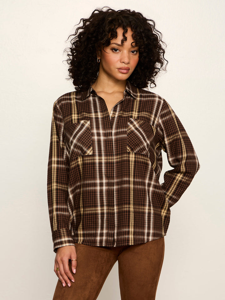 CITY PLAID SHIRT | BURNT COCOA
