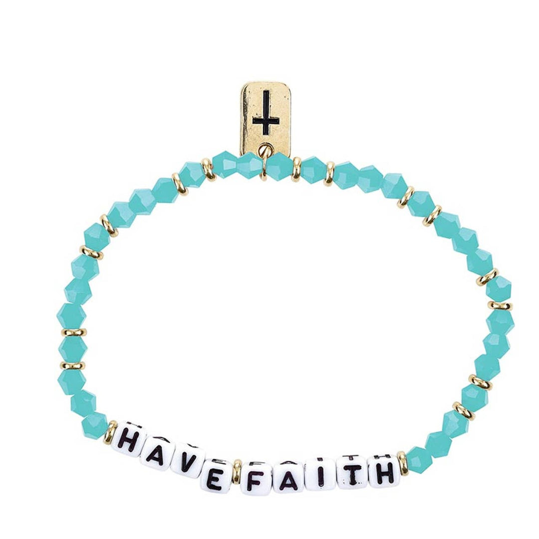 WORD BEADED TAG BRACELET