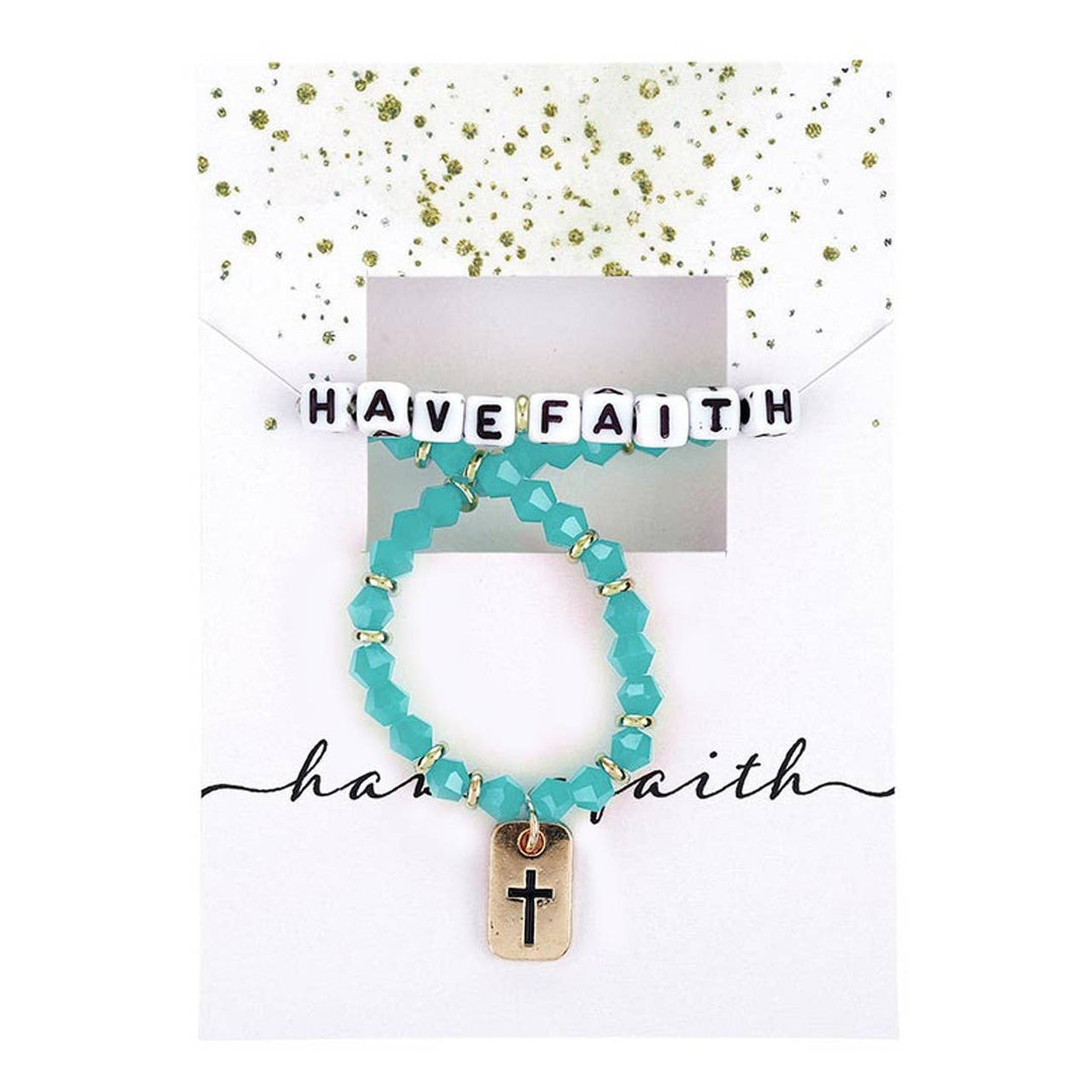 WORD BEADED TAG BRACELET