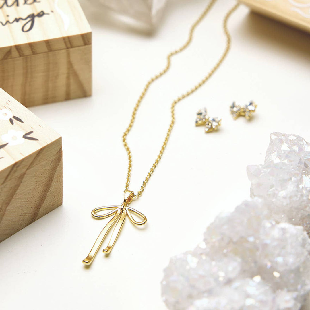 Treasure Box Bow Necklace - I Said a Little Prayer for You