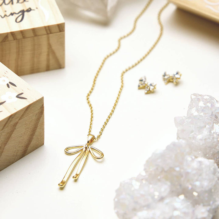 Treasure Box Bow Necklace - I Said a Little Prayer for You
