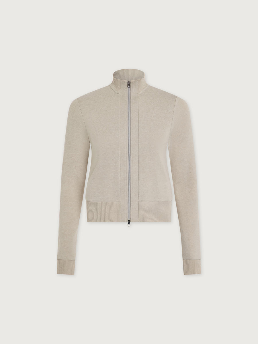 RUFUS CROPPED ZIP THROUGH SWEAT