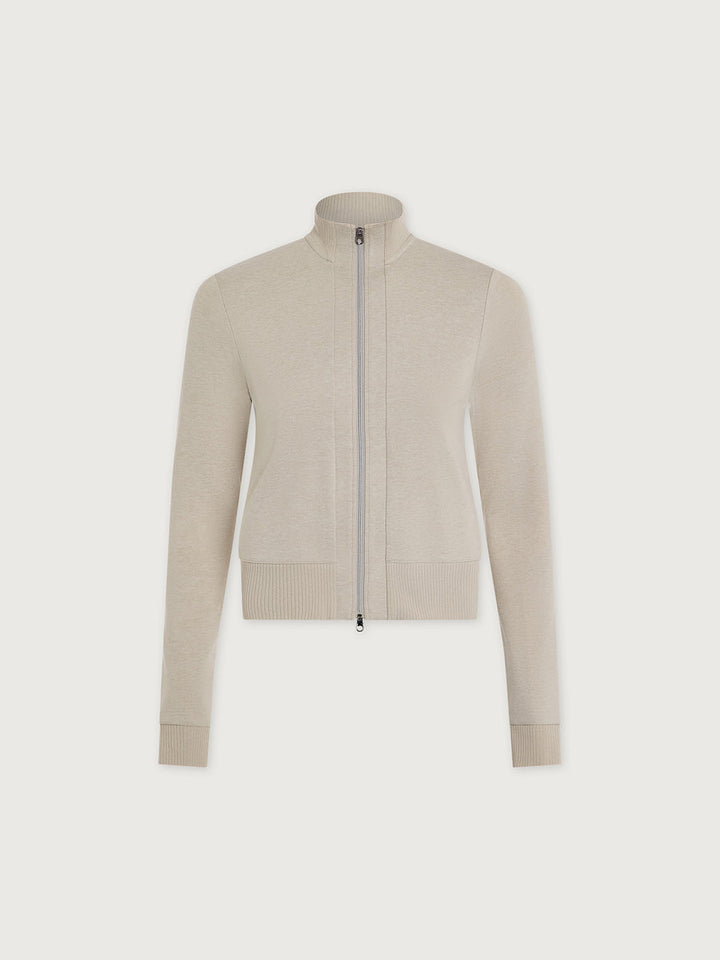 RUFUS CROPPED ZIP THROUGH SWEAT