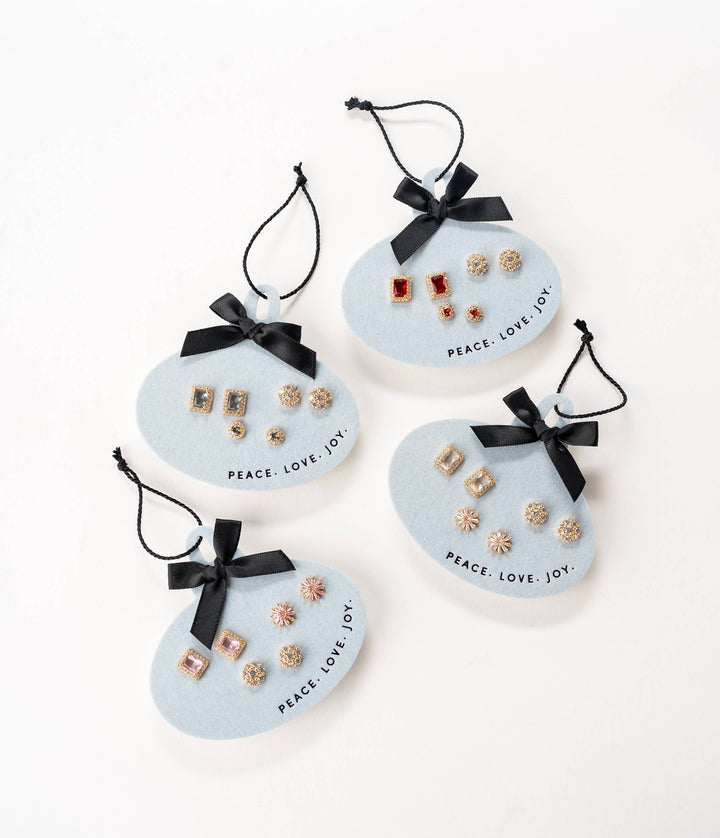 NOELLE CRYSTAL POST EARRINGS