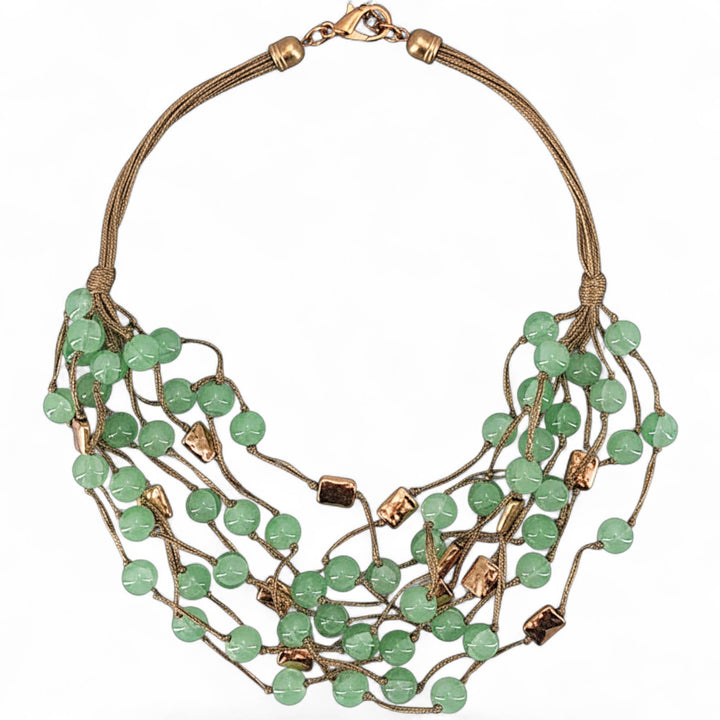 JADE CHUNKY BEADED NECKLACE