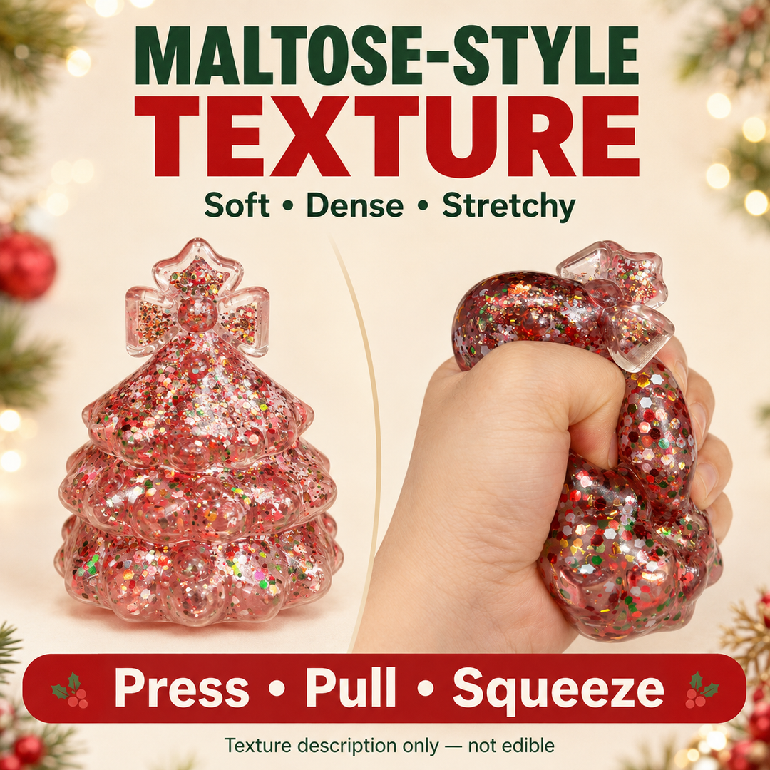 Glitter Christmas Tree Maltose Squishy Stress Relief Toy