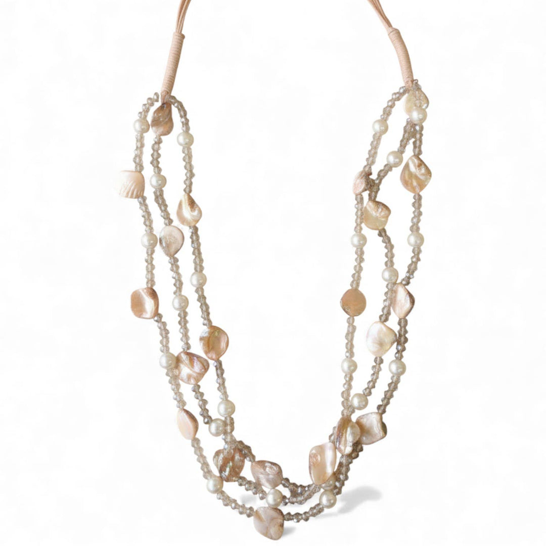 KYLIE CRYSTAL & SHELL NECKLACE