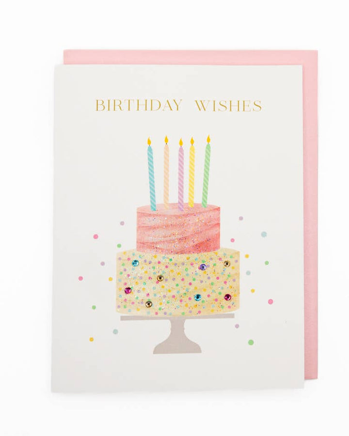 'Cake Wishes' Birthday Cake Greeting Card