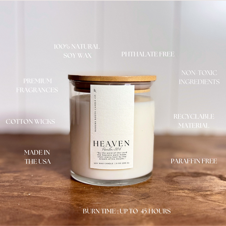 Heaven | Pink Sugar & Vanilla | 9 oz. Clear Jar Soy Candle