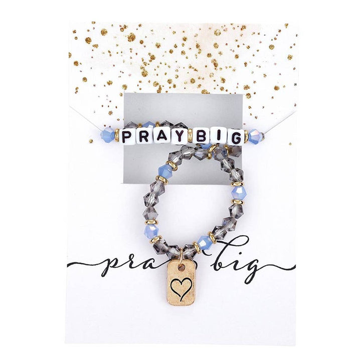 WORD BEADED TAG BRACELET