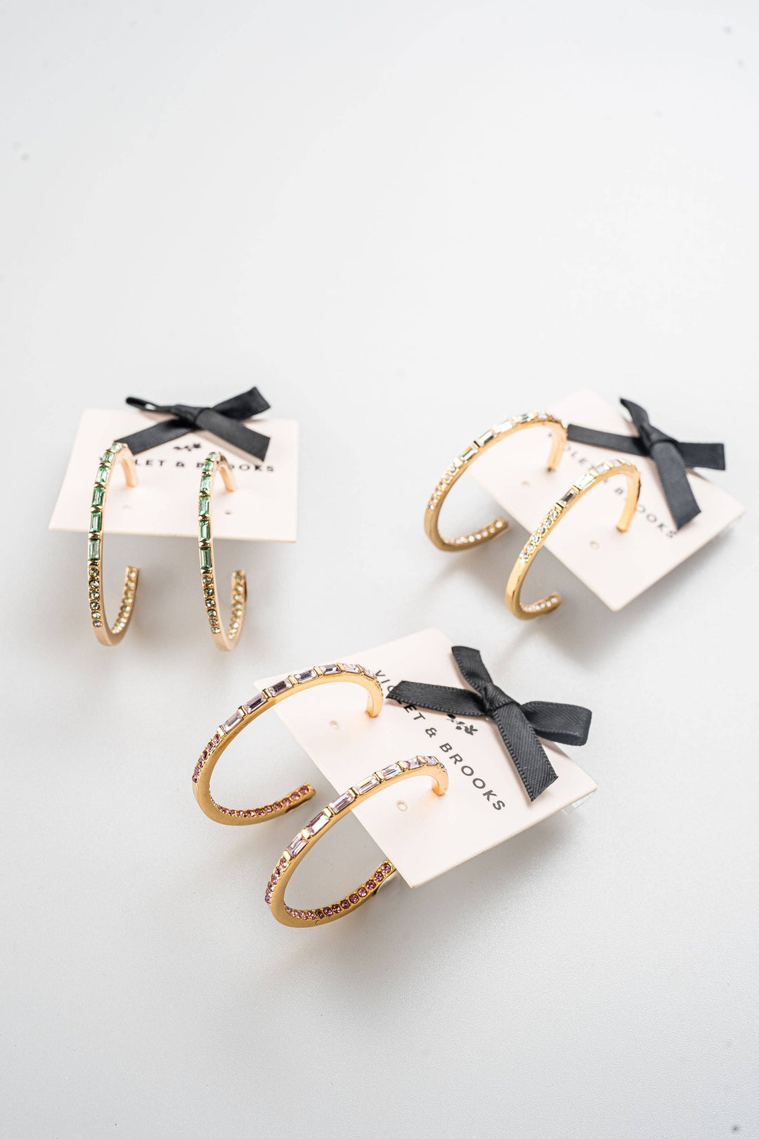 CRYSTAL BAGUETTE HOOP