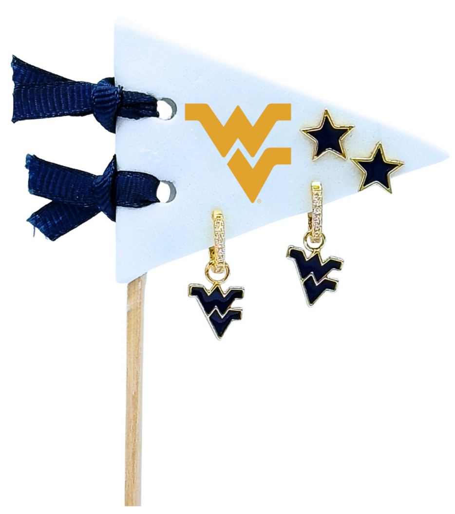 WV Pennant Pair Logo Earring Set