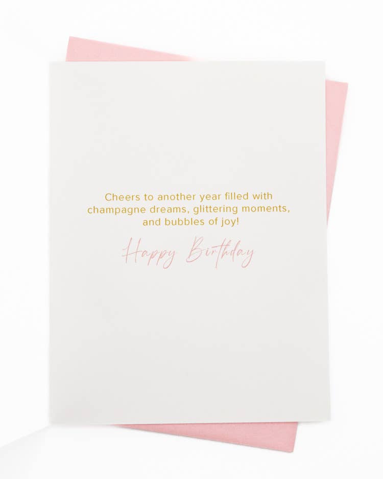 'Bubbly Birthday' Cheers Birthday Greeting Card