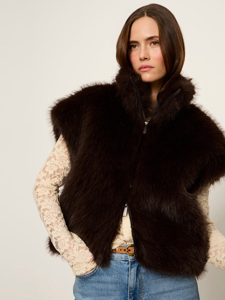 SILKY FUR VEST