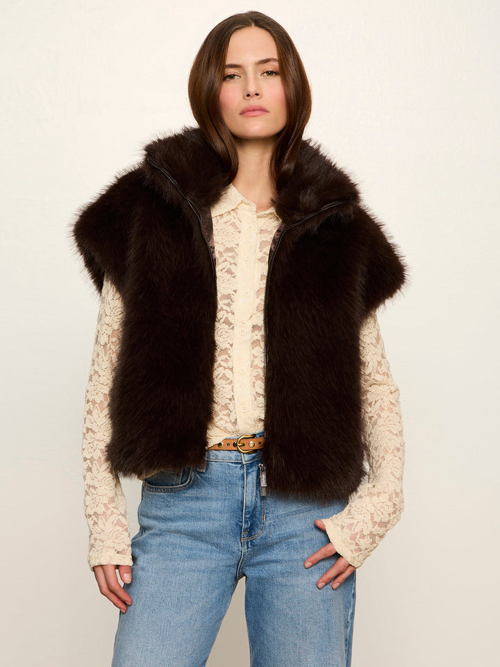 SILKY FUR VEST