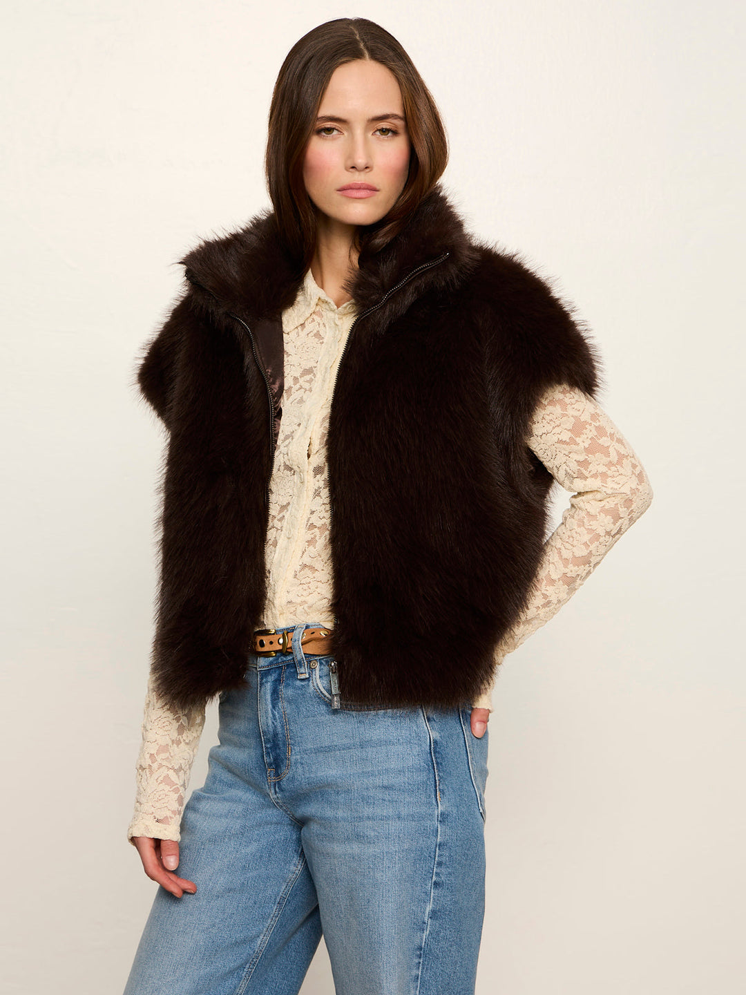 SILKY FUR VEST
