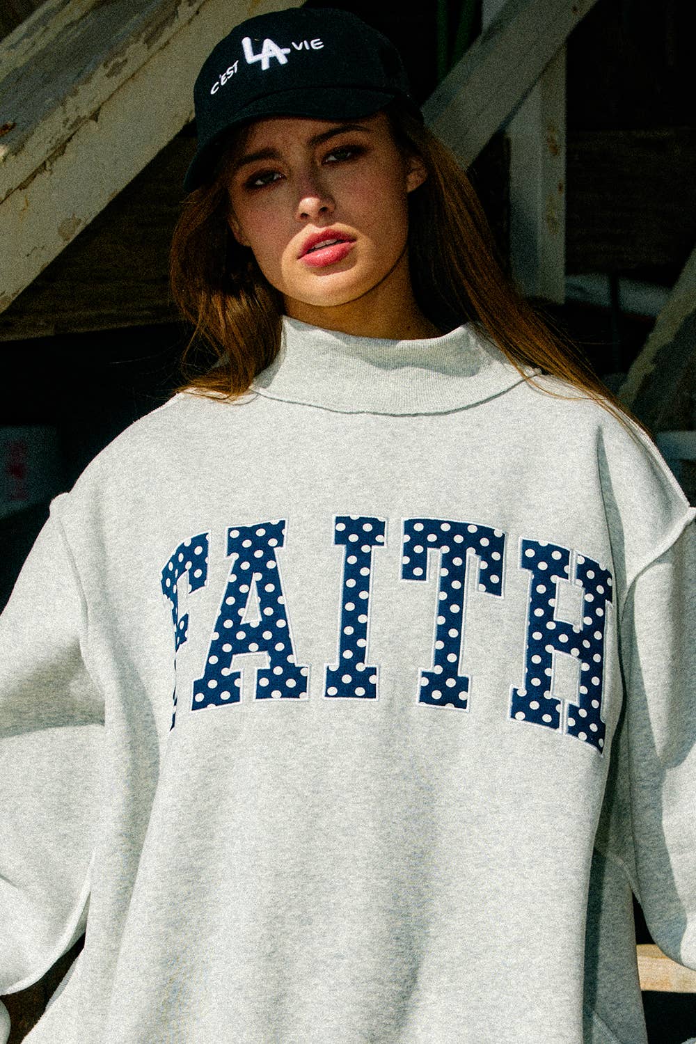FAITH POLKA-DOT SWEATSHIRT