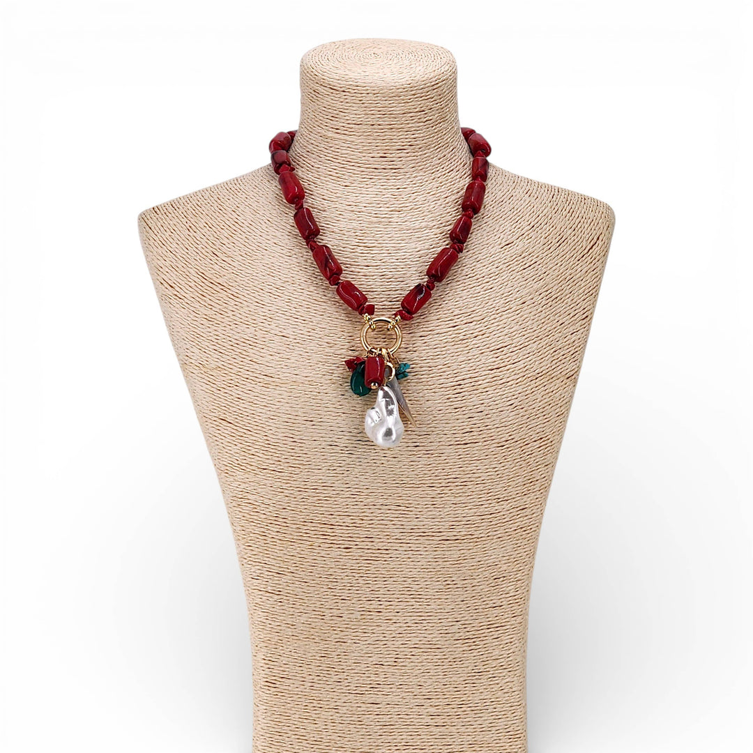 RIVIERA BEADED CHARM NECKLACE