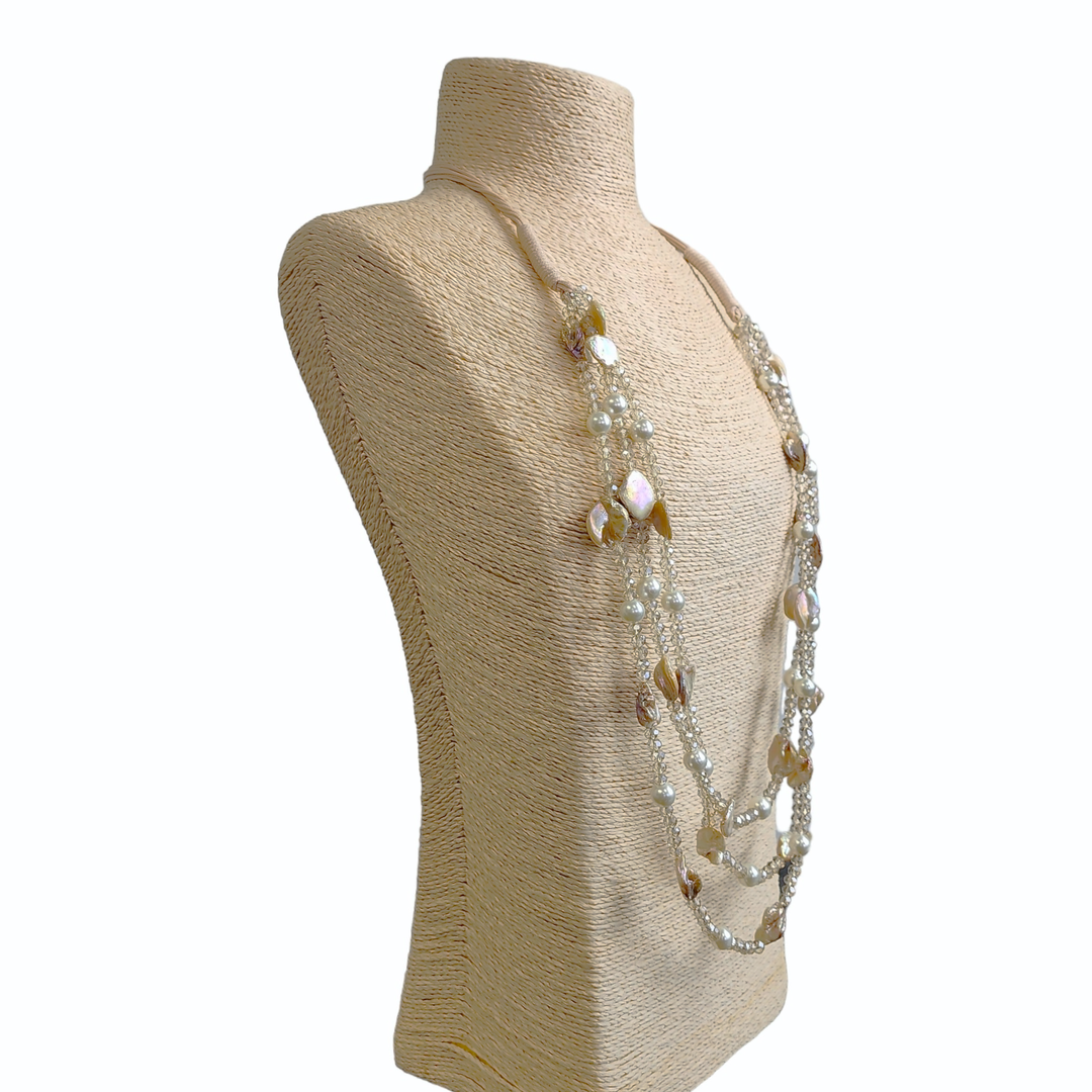 KYLIE CRYSTAL & SHELL NECKLACE