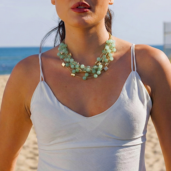 JADE CHUNKY BEADED NECKLACE