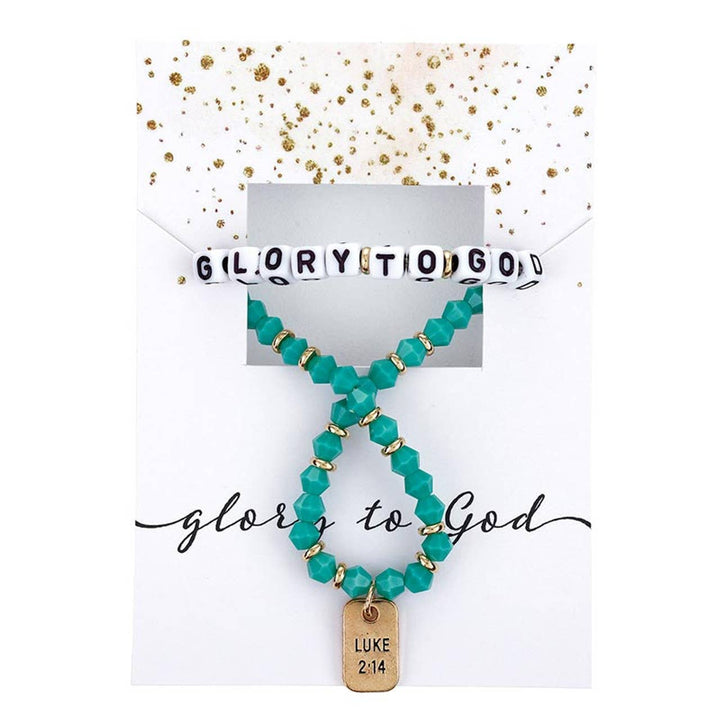 WORD BEADED TAG BRACELET