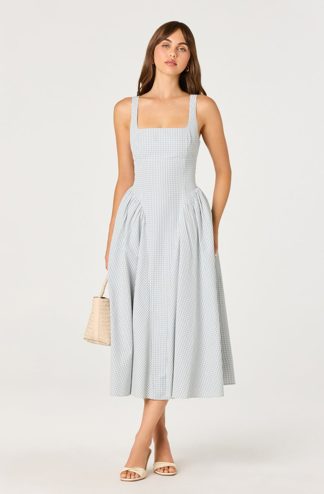 VINYA BOW-BACK MIDI DRESS