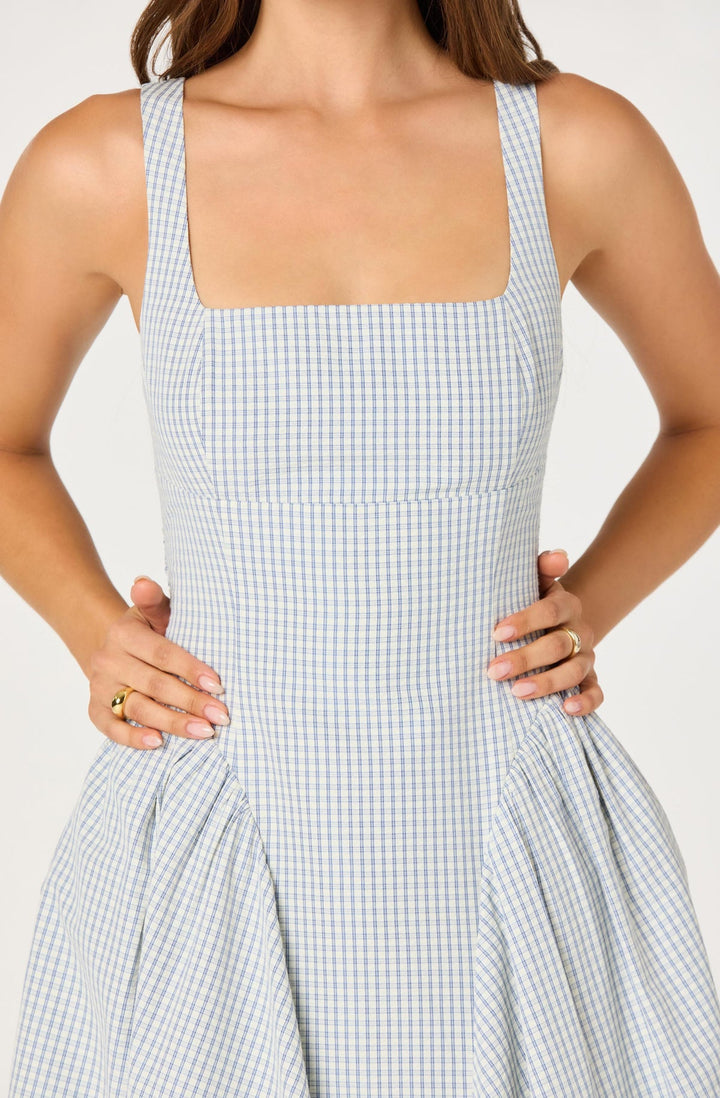 VINYA BOW-BACK MIDI DRESS