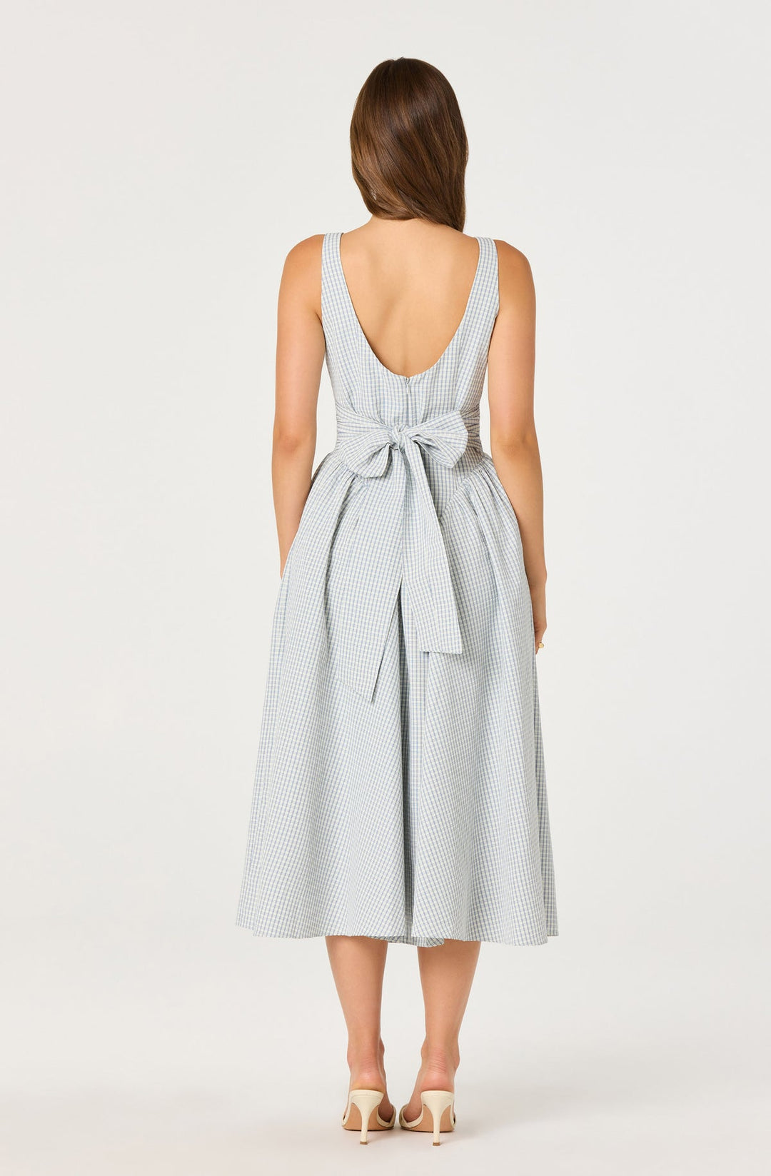 VINYA BOW-BACK MIDI DRESS