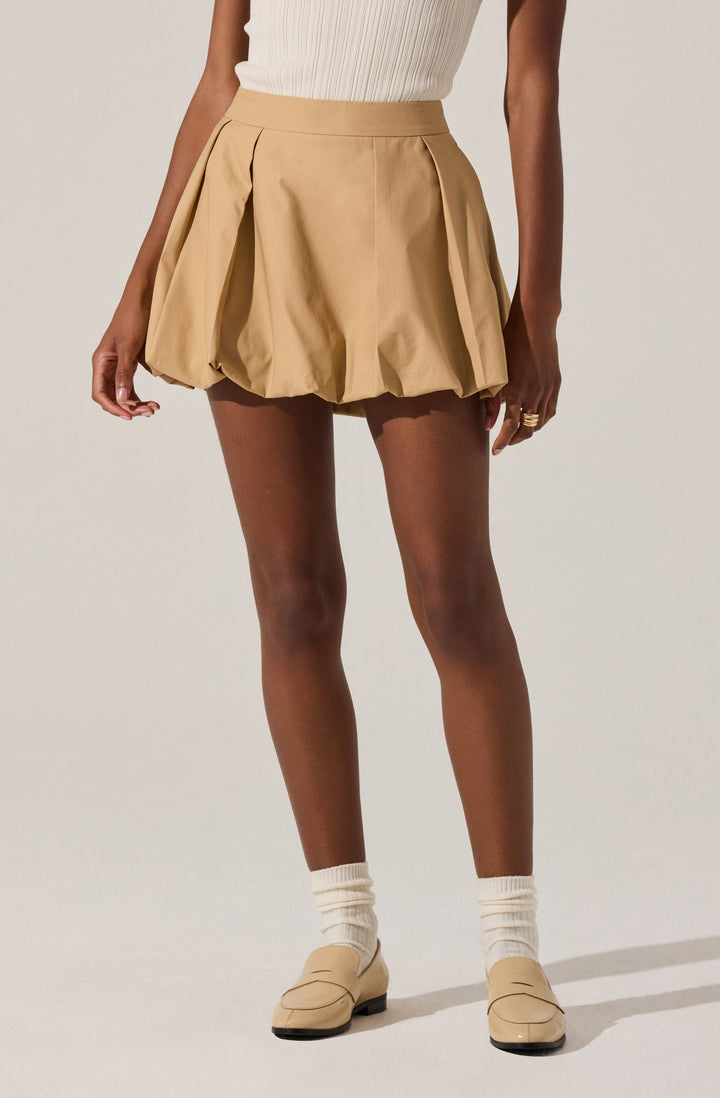 TOINI PLEATED BUBBLE MINI SKORT
