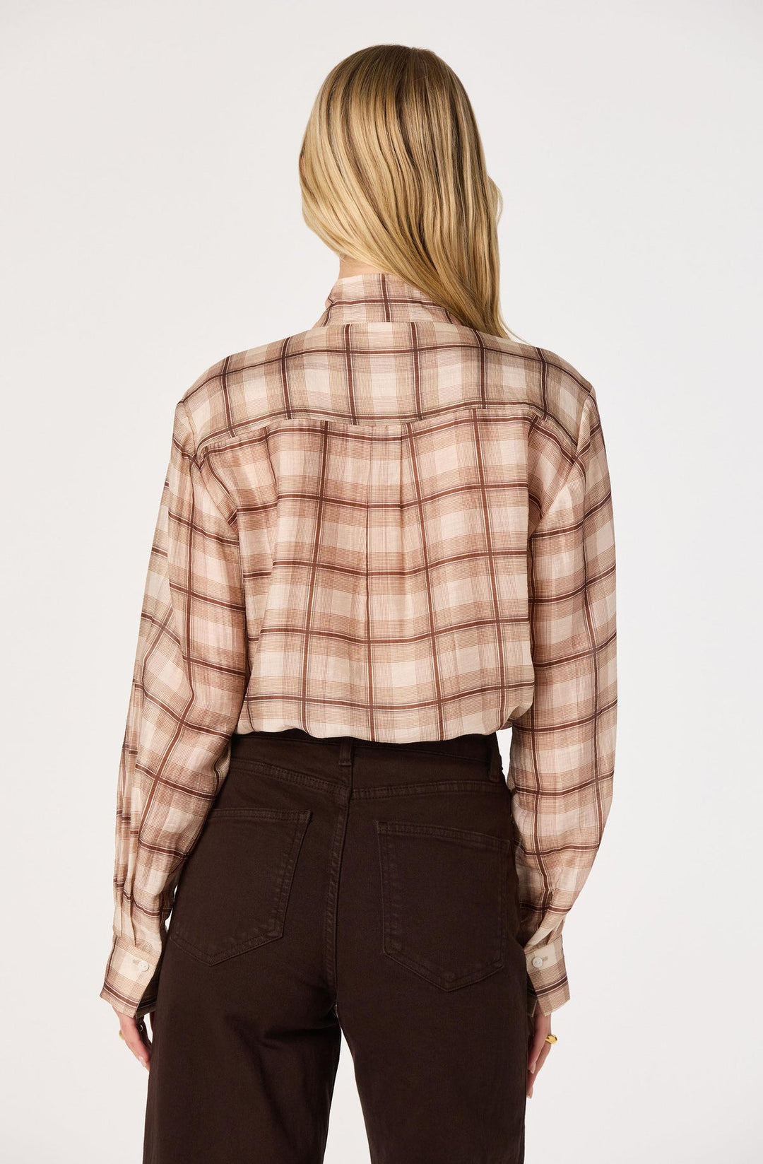MABRY PLAID TIE-NECK