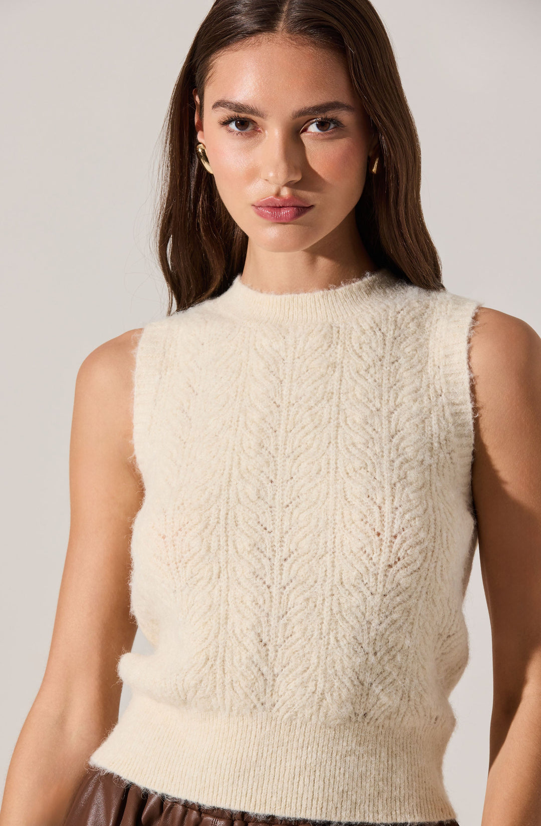 PERNILLE CABLE KNIT SWEATER TANK