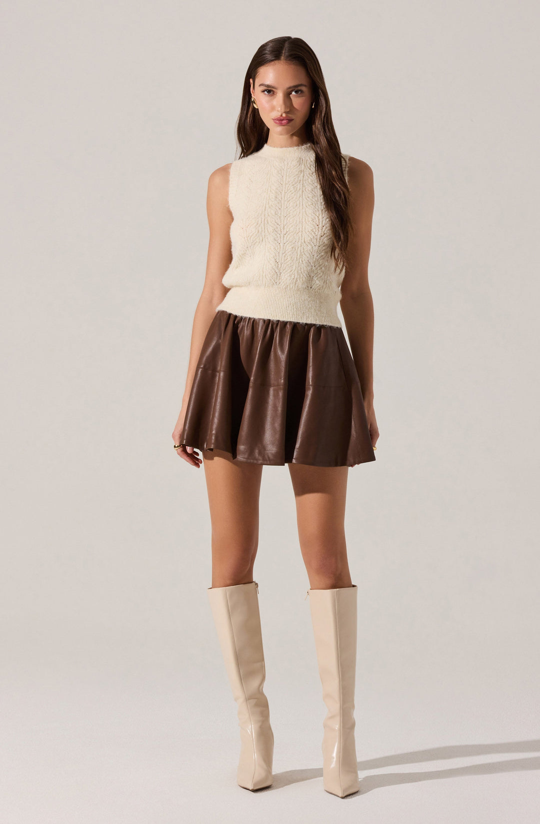 PERNILLE CABLE KNIT SWEATER TANK