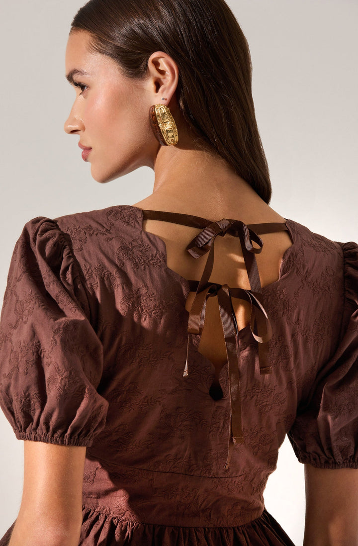 ARELY SCALLOPED PEPLUM TOP