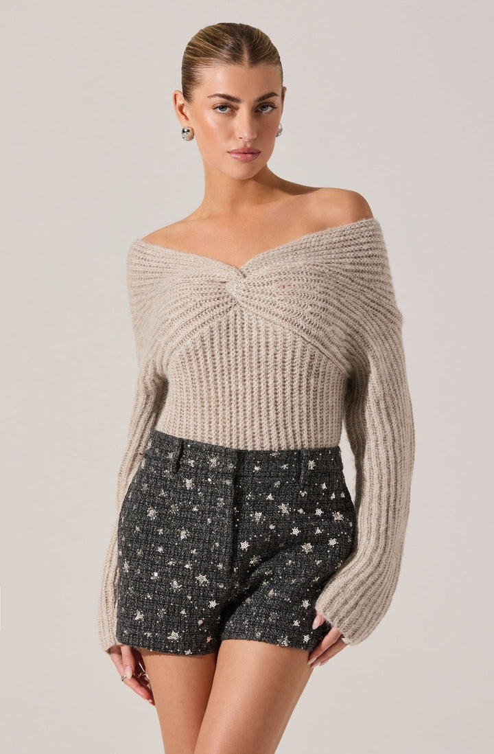 FRANISBEL TWIST FRONT SWEATER