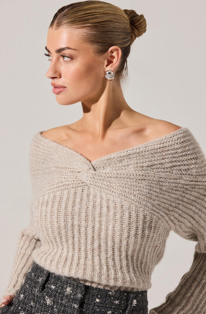 FRANISBEL TWIST FRONT SWEATER