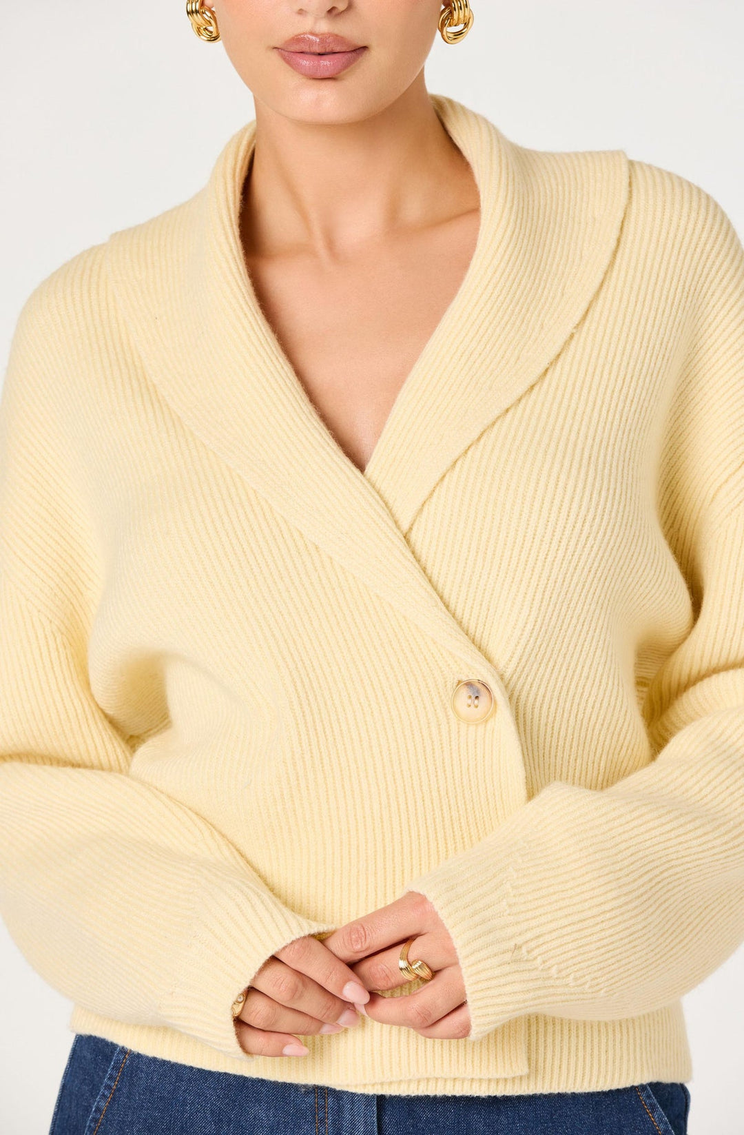AYLEEN RIBBED WRAP CARDIGAN