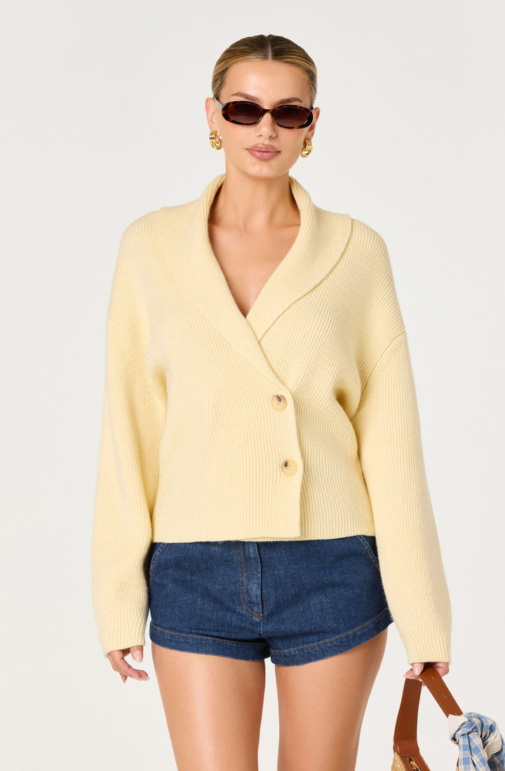 AYLEEN RIBBED WRAP CARDIGAN