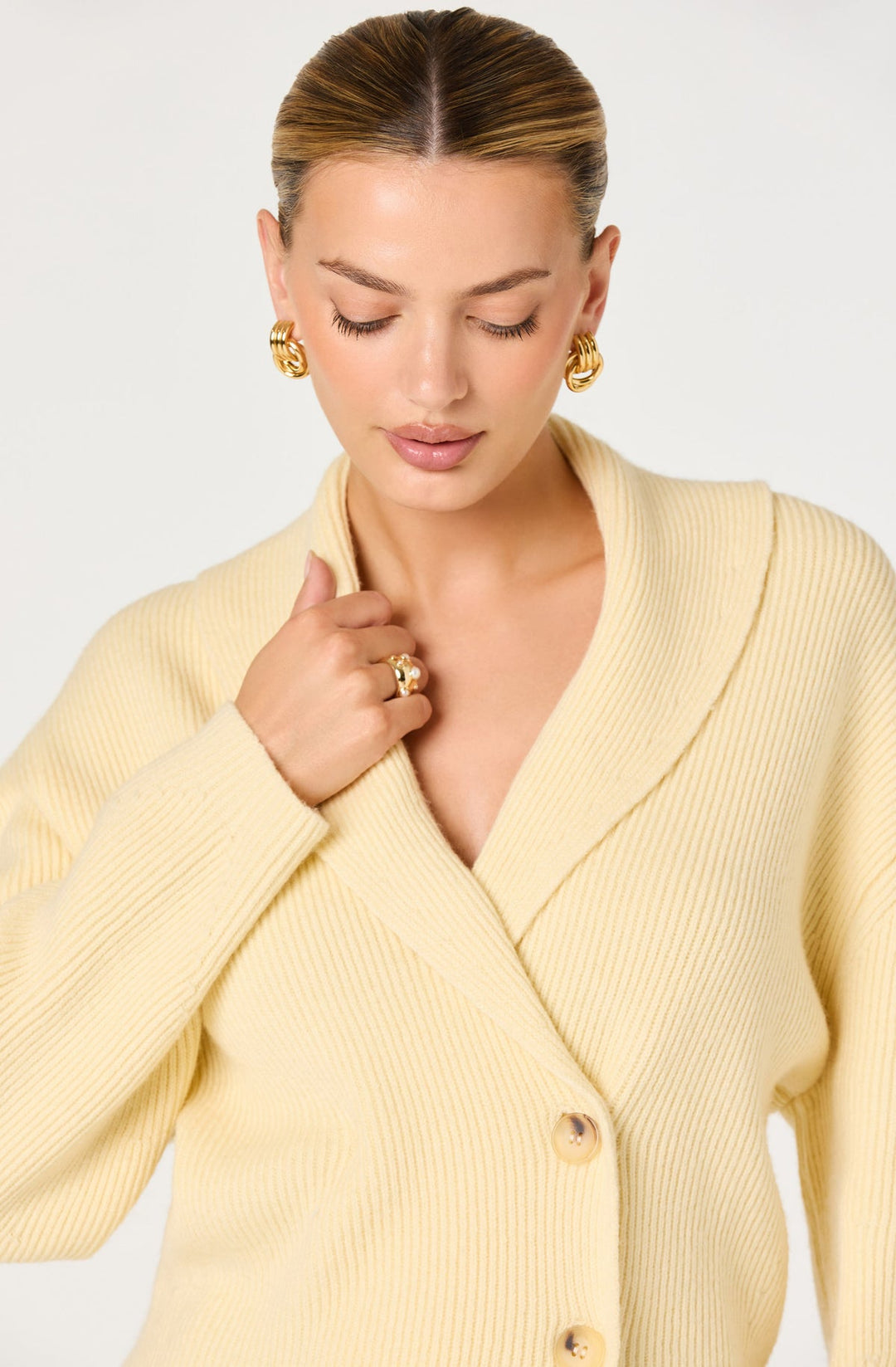 AYLEEN RIBBED WRAP CARDIGAN