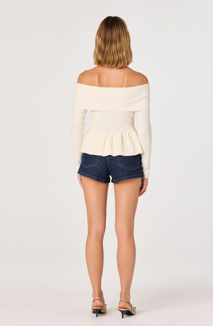 TIARRA PEPLUM SWEATER
