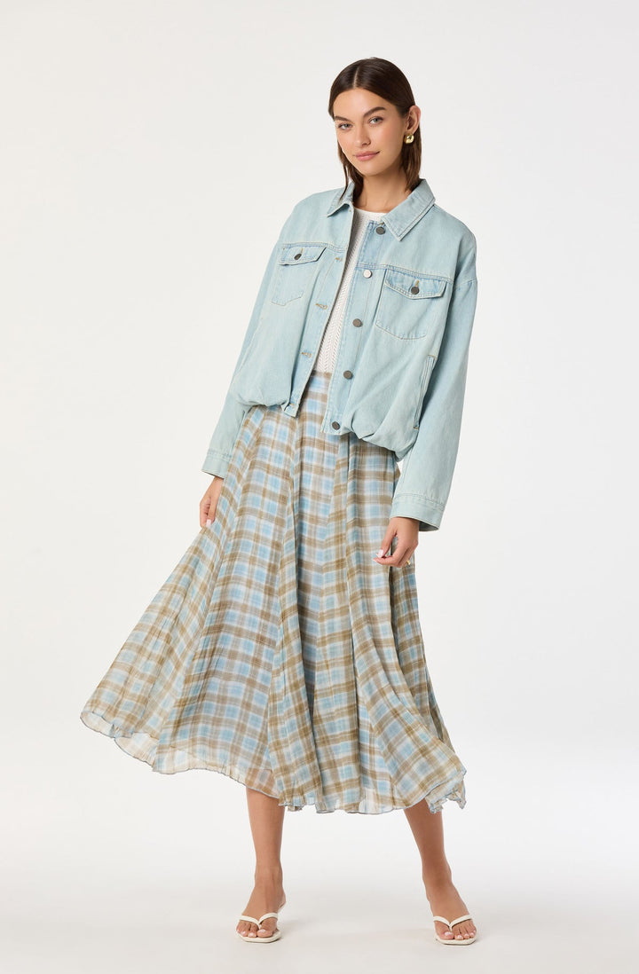 NARI OVERSIZED DENIM BOMBER JACKET