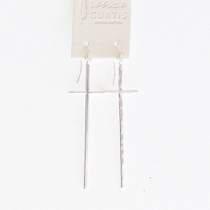 ADA HAMMERED CROSS EARRING
