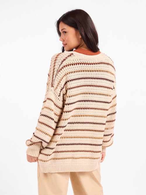LOST RANGE STRIPE CARDIGAN