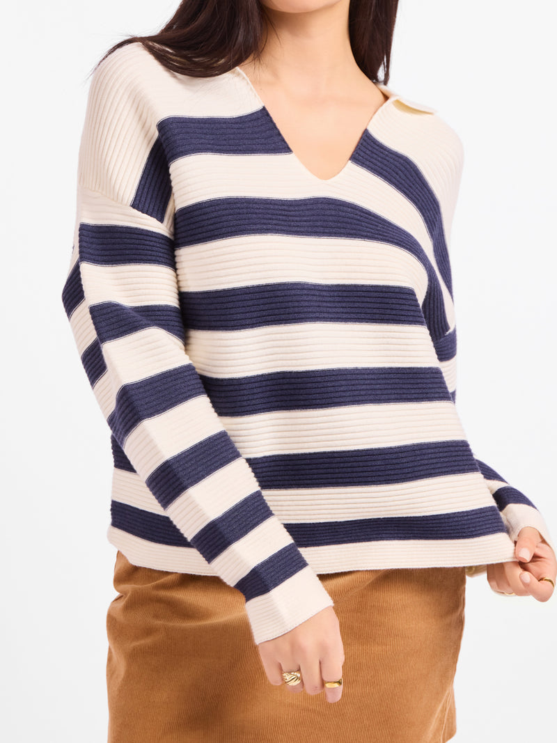MANUSCRIPT STRIPE SWEATER