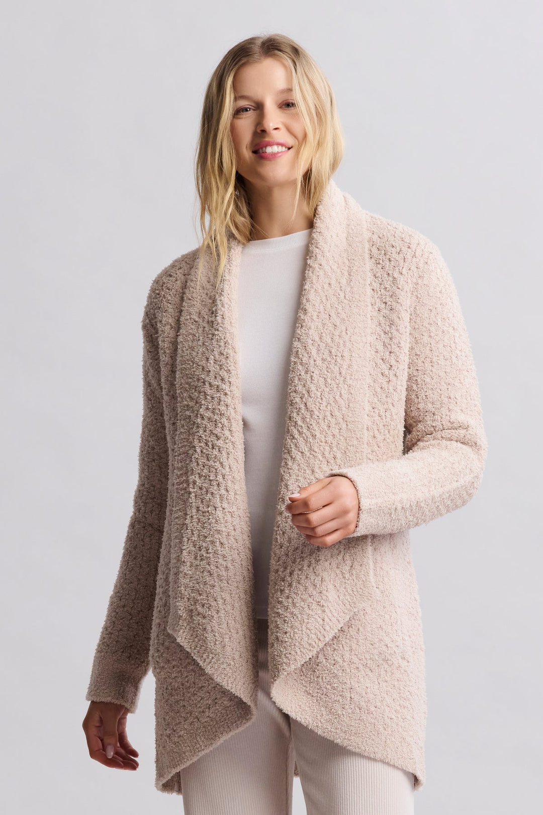 COZYCHIC HONEYCOMB SHAWL CARDI