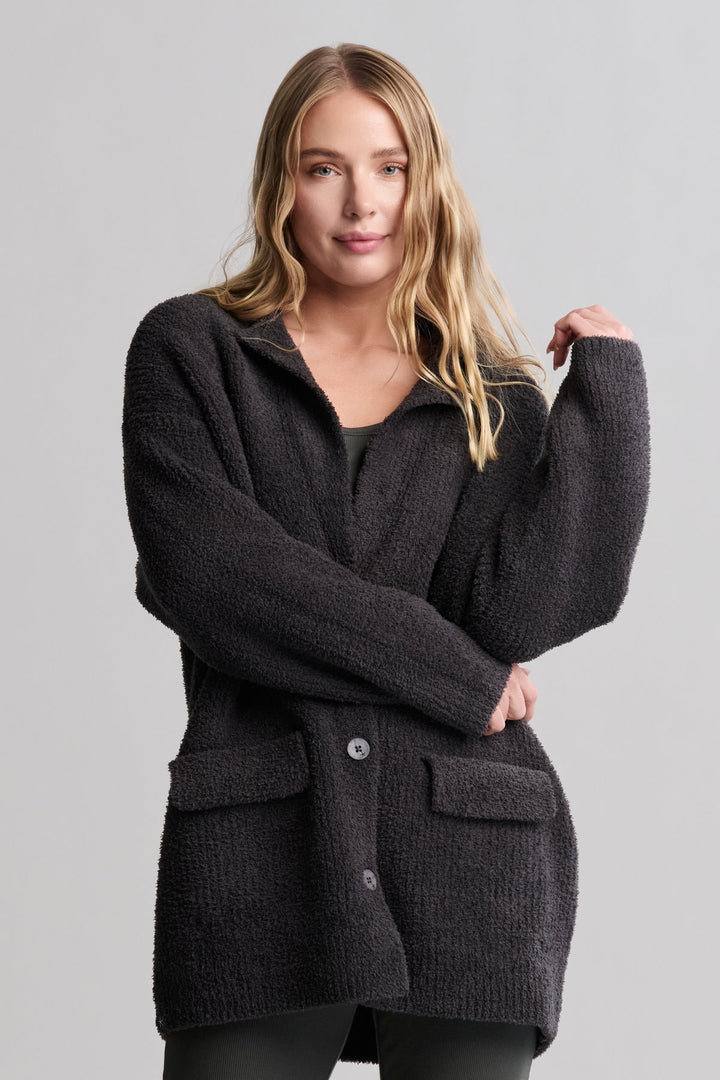 COZYCHIC RIB OVERSIZED NOTCH COLLAR BLAZER