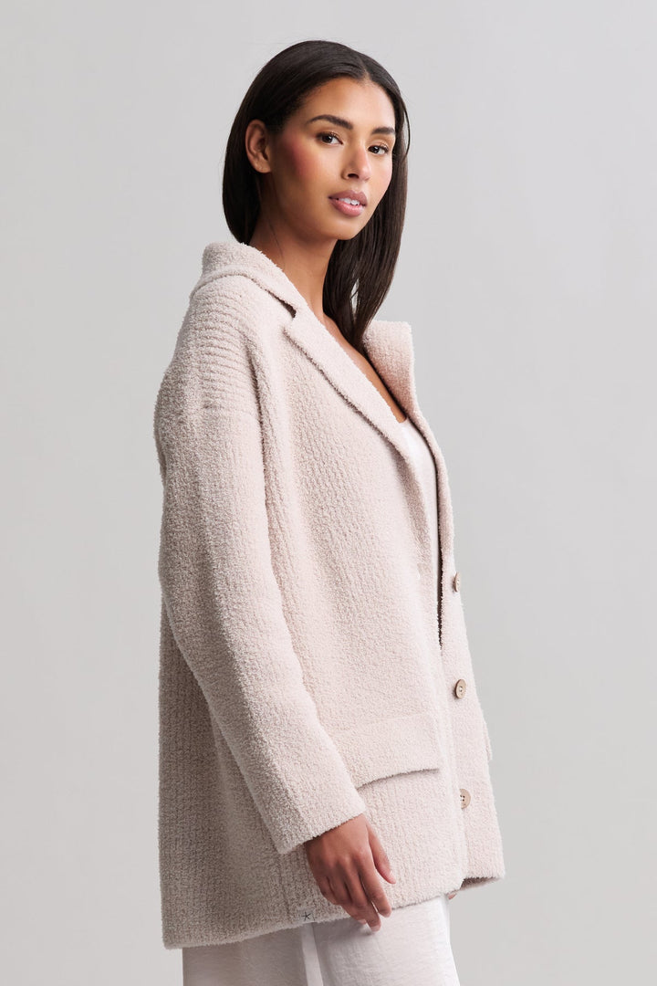 COZYCHIC RIB OVERSIZED NOTCH COLLAR BLAZER