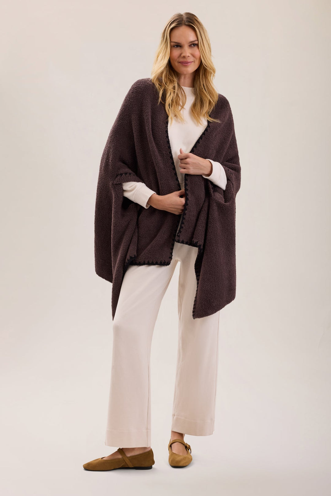 COZYCHIC BLANKET STITCH WRAP